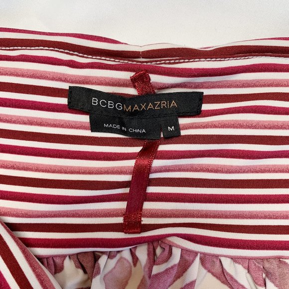 Raspberry/White short halter dress - Picture 5 of 5